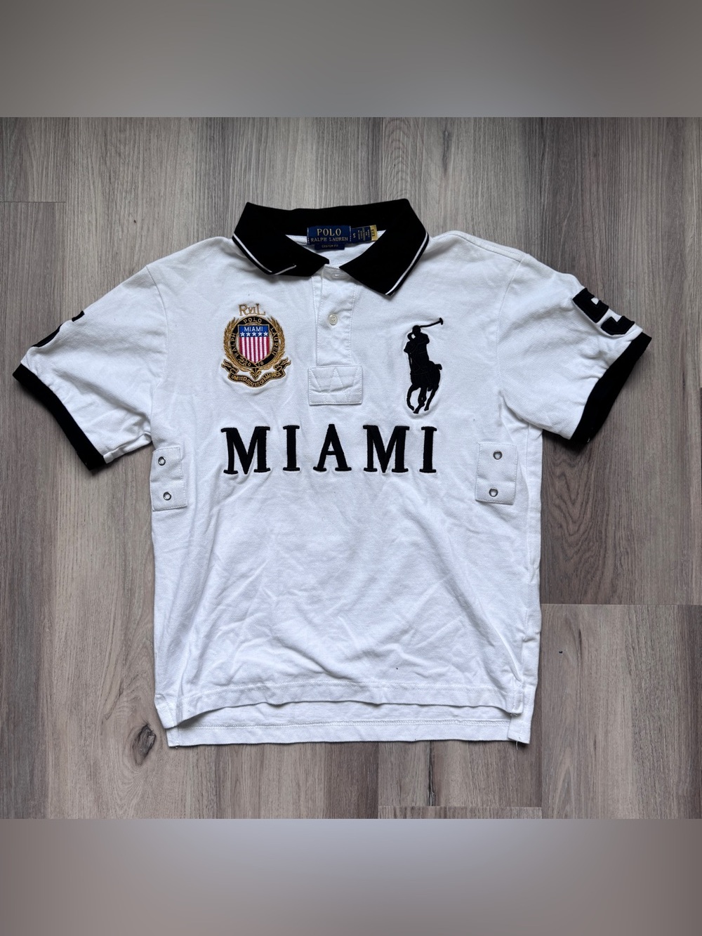 Polo Ralph Lauren Miami USA Number 5 Polo Shirt Big Pony Chief Keef Luxury PRL S